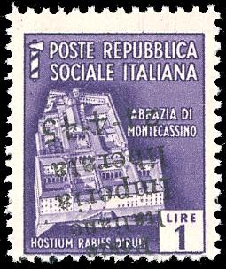 IMPERIA 1945 - 1 lira, soprastampa ... 
