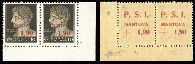 MANTOVA 1945 - 1,90 lire su 10 ... 