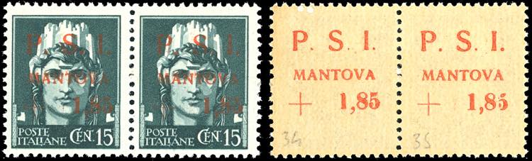 MANTOVA 1945 - 1,85 lire su 15 ... 