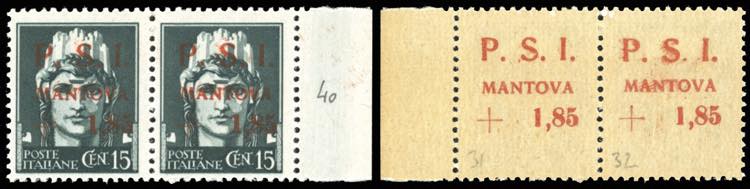 MANTOVA 1945 - 1,85 lire su 15 ... 
