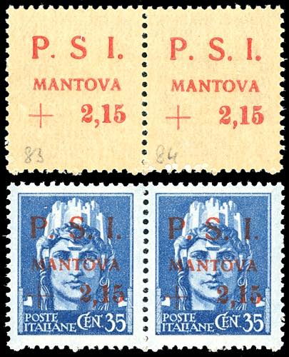 MANTOVA 1945 - 2,15 lire + 35 ... 