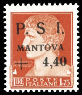 MANTOVA 1945 - 4,40 lire su 1,75 ... 