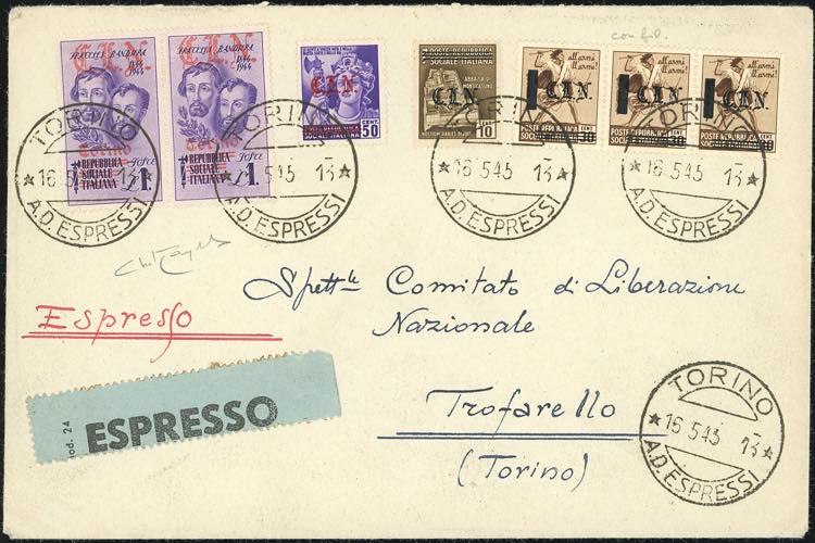TORINO  1945 - 10 cent., 30 cent. ... 