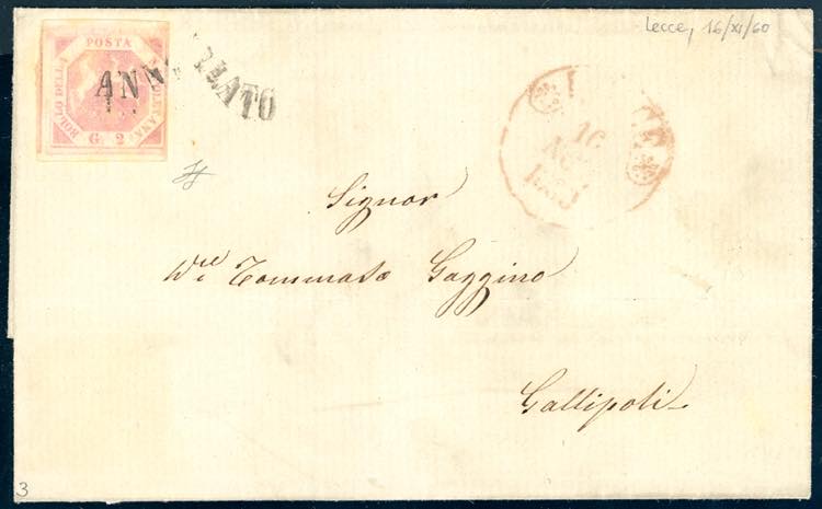 1860 - 2 grana rosa chiaro, I ... 