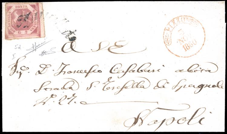 1860 - 2 grana rosa carminio, I ... 