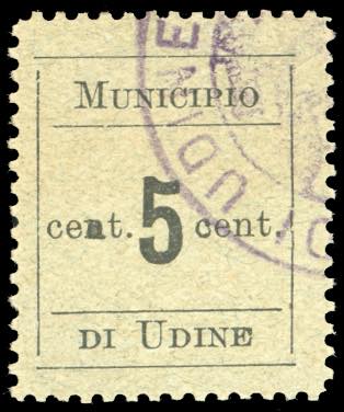 UDINE 1918 - 5 cent., dentellato ... 