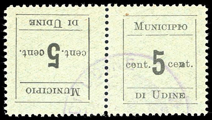 UDINE 1918 - 5 cent., coppia ... 