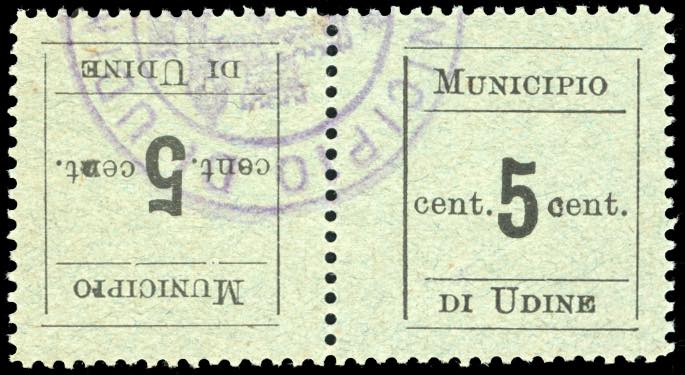 UDINE 1918 - 5 cent., coppia ... 