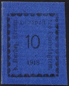 MERANO 1918 - 10 h. oltremare ... 