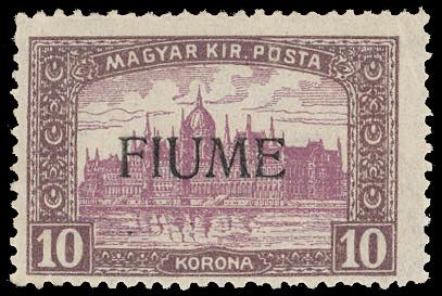 FIUME 1918 - 10 k. Veduta, ... 