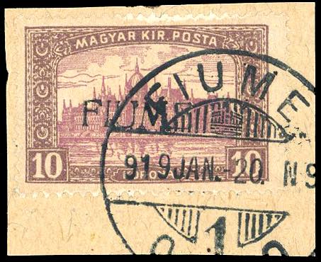 FIUME 1918 - 10k. Veduta, ... 