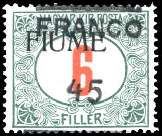 FIUME 1919 - 45 cent. su 6 f., ... 