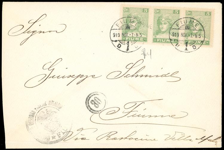 FIUME 1919 - 5 cent. Allergorie e ... 