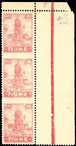 FIUME 1919 - 10 cent. Allegorie e ... 