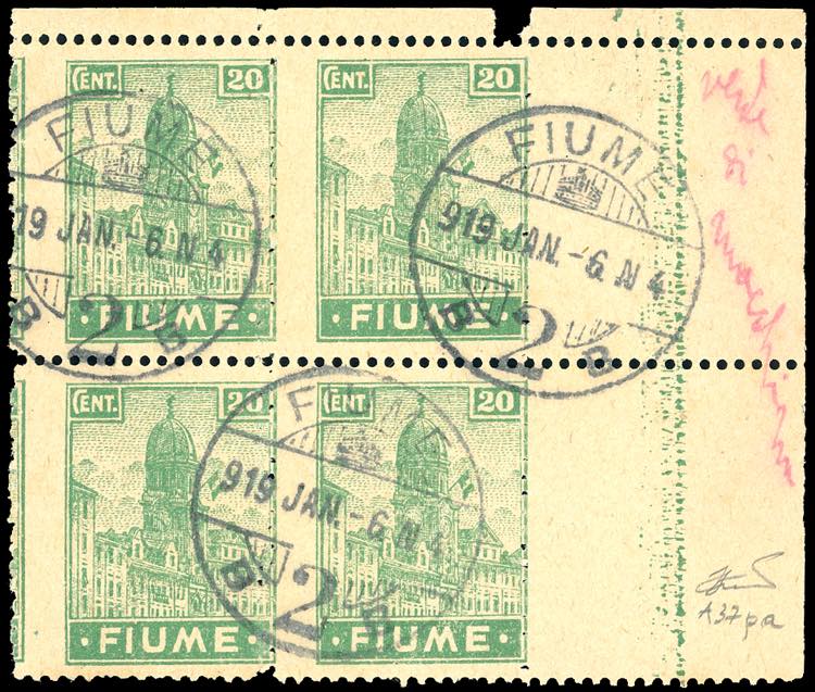 FIUME 1919 - 20 cent. Allegorie e ... 