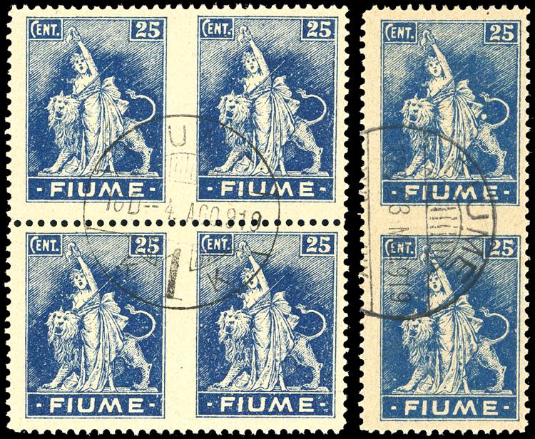 FIUME 1919 - 25 cent. Allegorie e ... 