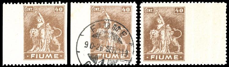 FIUME 1919 - 40 cent. Allegorie e ... 