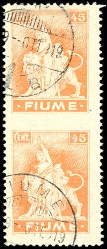 FIUME 1919 - 45 cent. Allegorie e ... 