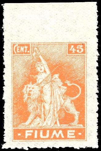 FIUME 1919 - 45 cent. Allegorie e ... 
