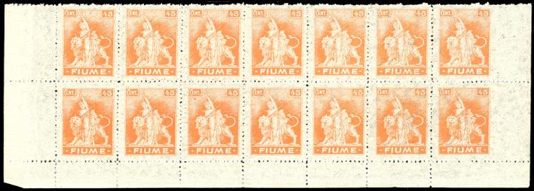 FIUME 1919 - 45 cent. Allegorie e ... 