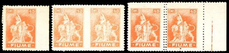FIUME 1919 - 45 cent. Allegorie e ... 