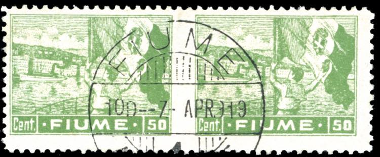 FIUME 1919 - 50 cent. Allegorie e ... 