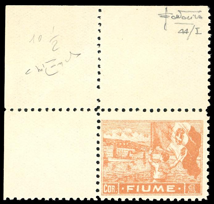 FIUME 1919 - 1 cor. Allegorie e ... 