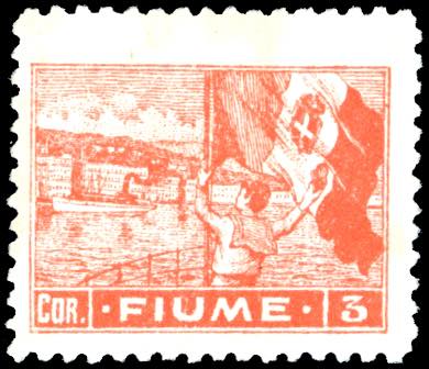 FIUME 1919 - 3 cor. Allegorie e ... 