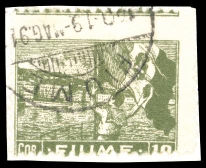 FIUME 1919 - 10 cor. Allegorie e ... 