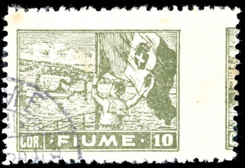 FIUME 1919 - 10 cor. Allegorie e ... 