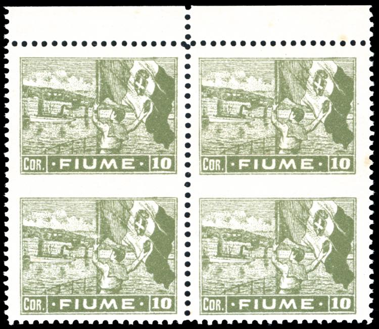 FIUME 1919 - 10 cor. Allegorie e ... 