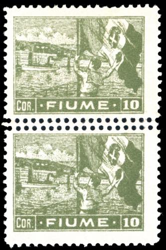 FIUME 1919 - 10 cor. Allegorie e ... 