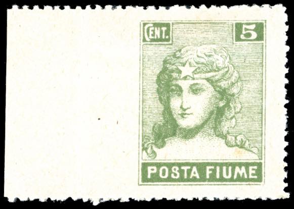 FIUME 1919 - 5 cent. Posta Fiume, ... 