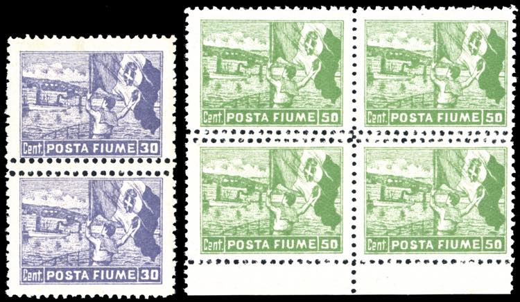 FIUME 1919 - 30 cent., coppia ... 