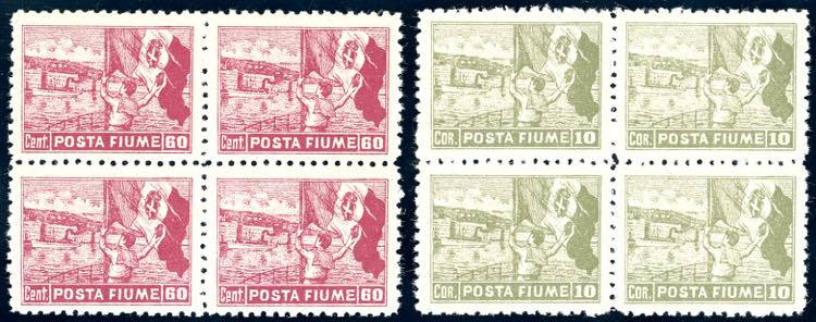FIUME 1919 - 60 cent. e 10 cor. ... 