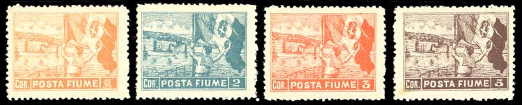 FIUME 1919 - 1 cor., 2 cor., 3 ... 