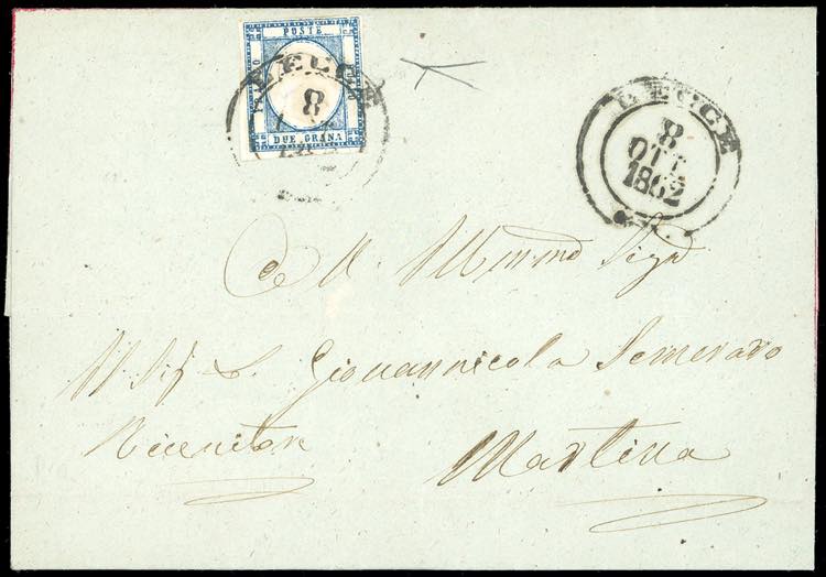 1862 - 2 grana azzurro (20b), ... 