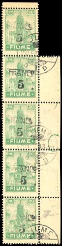 FIUME 1919 - 5 cent. su 20 cent., ... 