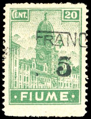 FIUME 1919 - 5 cent. su 20 cent., ... 