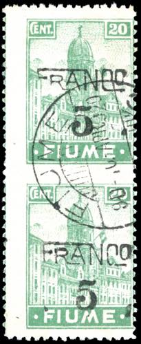 FIUME 1919 - 5 cent. su 20 cent., ... 