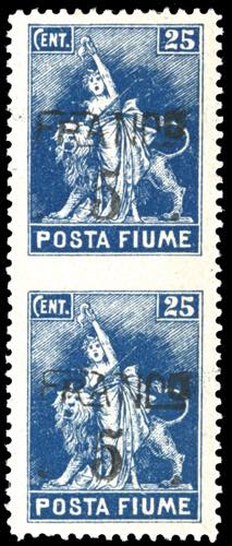 FIUME 1919 - 5 cent. su 25 cent. ... 