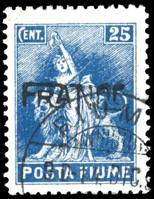 FIUME 1919 - 5 cent. su 25 cent. ... 