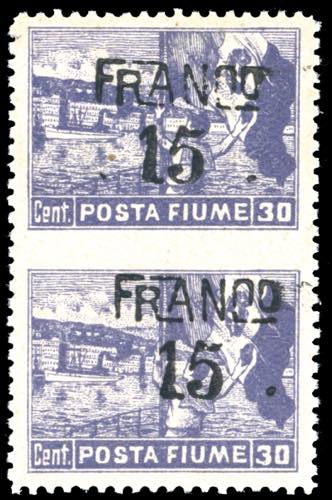FIUME 1919 - 15 cent. su 30 cent. ... 