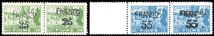 FIUME 1919 - 25 cent. su 50 cent., ... 