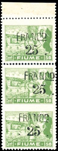 FIUME 1919 - 25 cent. su 50 cent., ... 
