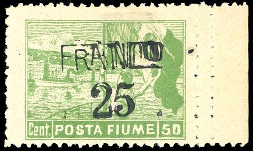 FIUME 1919 - 25 cent. su 50 cent. ... 