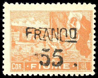 FIUME 1919/20 - 55 cent. su 1 cor. ... 