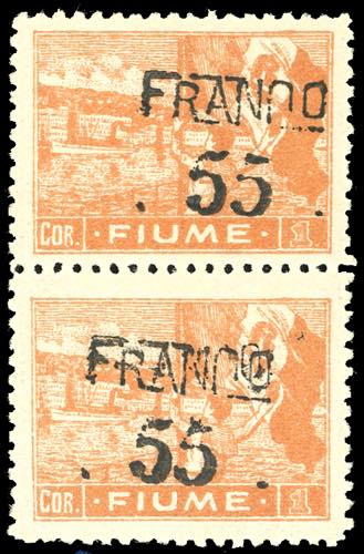 FIUME 1919/20 - 55 cent. su 1 cor. ... 