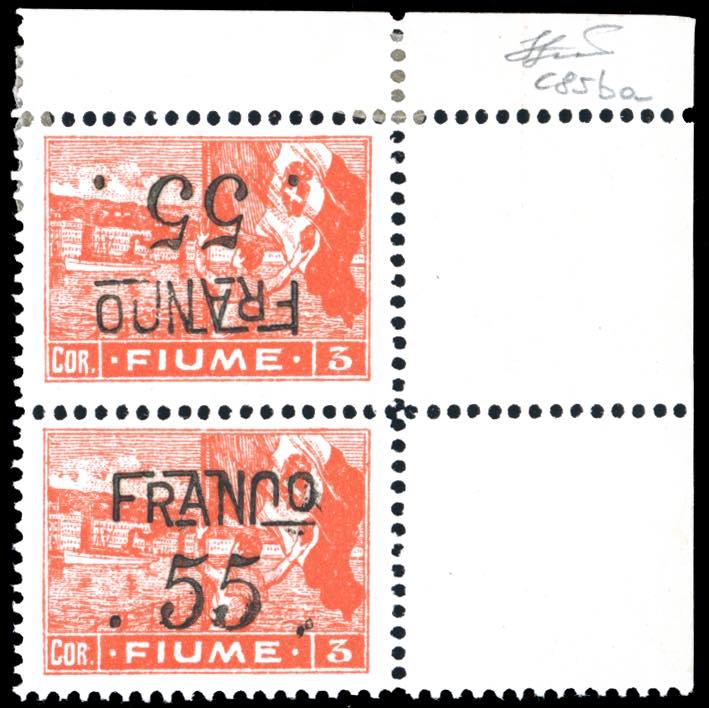 FIUME 1919/20 - 55 cent. su 3 ... 
