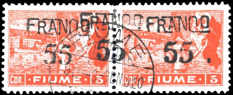 FIUME 1919/20 - 55 cent. su 3 ... 